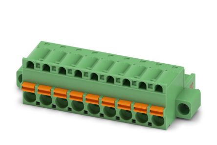 Phoenix Contact FKC 2.5 HC/9-STF Series Pluggable Terminal Block, 9-Contact, 5 mm Pitch, 1 Row, 1942332