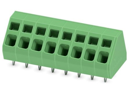Phoenix Contact ZFKDSA 2.5-5.08- 8 Series 45° PCB Terminal Block, 8 Contact(s), 5.08 mm Pitch, 1 Row