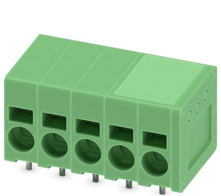 Phoenix Contact SPT 2.5/5-H-5.0-EX Series Straight PCB Terminal Block, 5 Contact(s), 5 mm Pitch, 1 Row