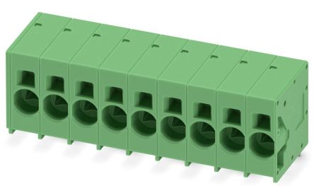 Phoenix Contact SPT 16/9-H-10.0-ZB Series Straight PCB Terminal Block, 9 Contact(s), 10 mm Pitch, 1 Row