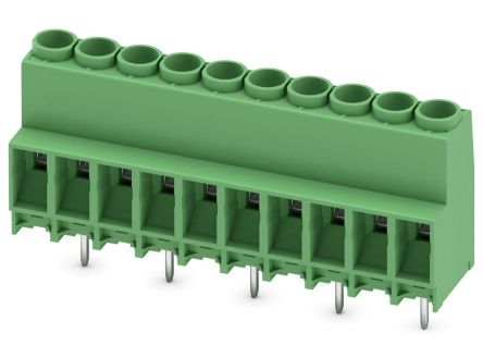 Phoenix Contact MKDS 5N HV/10-ZB-6.35 Series PCB Terminal Block, 10 Contact(s), 6.35 mm Pitch, 1 Row