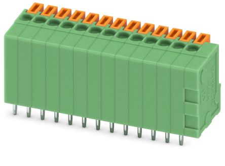 Phoenix Contact FFKDSA1/V-2.54-13 Series PCB Terminal Block, 13 Contact(s), 2.54 mm Pitch, 1 Row