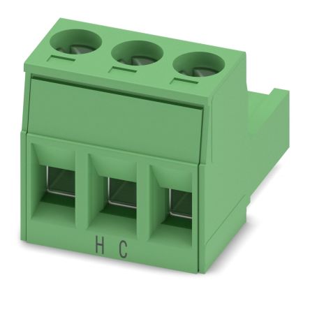Phoenix Contact MSTB 2.5 HC/3-ST Series Pluggable Terminal Block, 3-Contact, 5 mm Pitch, 1 Row, 1911868