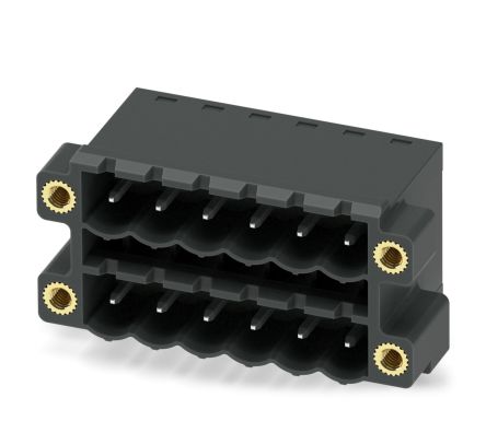 Phoenix Contact CCDN 2.5/ 6-G1F P26 THR Series Pluggable Terminal Block, 6-Contact, 5 mm Pitch, 2 Row, 1734481