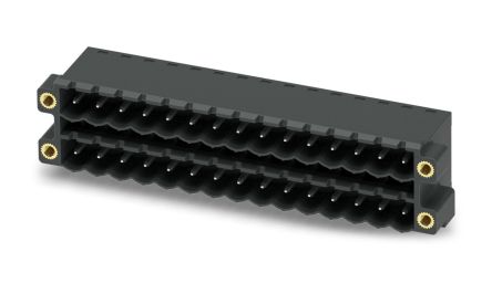 Phoenix Contact CCDN 2.5/15-G1F P26 THR Series Pluggable Terminal Block, 15-Contact, 5 mm Pitch, 2 Row, 1734575