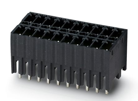 Phoenix Contact MCDNV 1.5/11-G1-3.81 P26THR Series Pluggable Terminal Block, 11-Contact, 3.81 mm Pitch, 2 Row, 1750384
