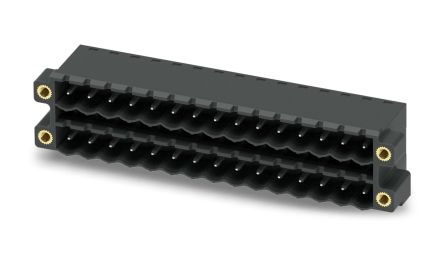 Phoenix Contact CCDN 2.5/15-G1F-5.08 P26 THR Series Pluggable Terminal Block, 15-Contact, 5.08 mm Pitch, 2 Row, 1753433