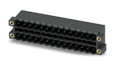 Phoenix Contact CCDN 2.5/14-G1F-5.08 P26 THR Series Pluggable Terminal Block, 14-Contact, 5.08 mm Pitch, 2 Row, 1753420
