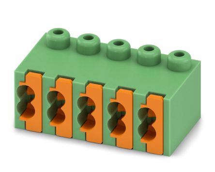 Phoenix Contact FK-MPT 0.5/5-ST-3.5 Series Pluggable Terminal Block, 5-Contact, 3.5 mm Pitch, 1 Row, 1913950