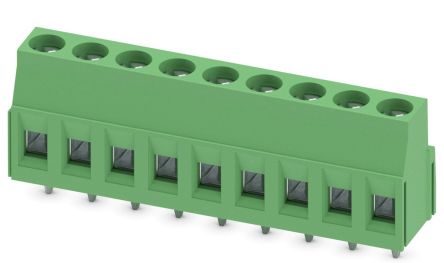 Phoenix Contact MKDSN 2.5/9 Series Horizontal PCB Terminal Block, 9 Contact(s), 5 mm Pitch, 1 Row