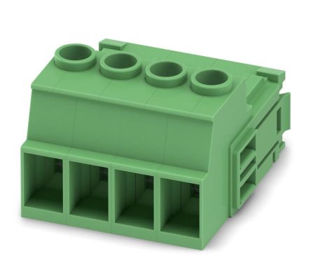 Phoenix Contact IPC 5/4-STGCL-7.62 Series Pluggable Terminal Block, 4-Contact, 7.62 mm Pitch, 1 Row, 1718287