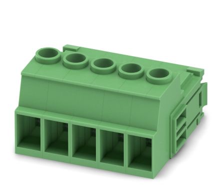 Phoenix Contact IPC 5/5-STGCL-7.62 Series Pluggable Terminal Block, 5-Contact, 7.62 mm Pitch, 1 Row, 1718290