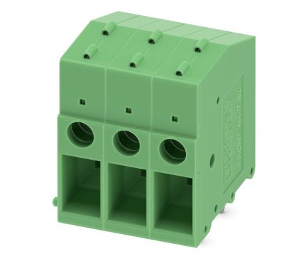 Phoenix Contact FRONT 4-H-7.62-3 Series PCB Terminal Block, 3 Contact(s), 7.62 mm Pitch, 1 Row