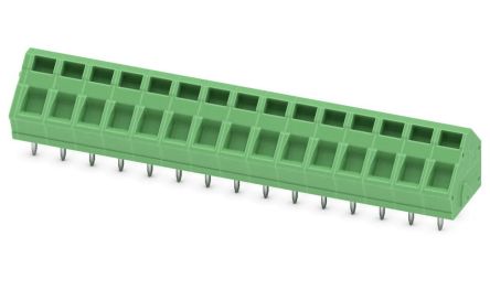 Phoenix Contact ZFKDSA 1.5C-5.0-15 Series PCB Terminal Block, 15 Contact(s), 5 mm Pitch, 1 Row