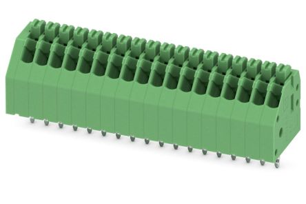 Phoenix Contact PTSA 0.5/18-2.5-F Series PCB Terminal Block, 18 Contact(s), 2.5 mm Pitch, 1 Row