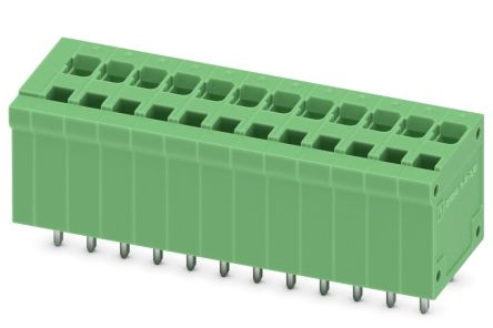 Phoenix Contact ZFKDSA 1-V-3.81- 12 Series Right Angle PCB Terminal Block, 12 Contact(s), 3.81 mm Pitch