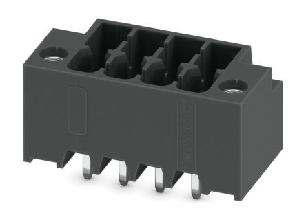 Phoenix Contact DMCV 1.5/ 4-G1F-3.5-LRP20THRR4 Series Pluggable Terminal Block, 4-Contact, 3.5 mm Pitch, 2 Row, 1818724