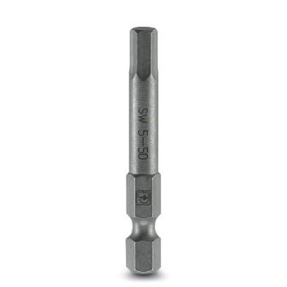 Phoenix Contact Hex Screwdriver Bit, 0.25 mm Tip, 5 mm Tip, Hex Drive, 50 mm Overall 5-Piece