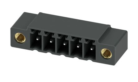 Phoenix Contact MC 1.5/ 5-GF-3.81 P14 THRR56 Series Pluggable Terminal Block, 5-Contact, 3.81 mm Pitch, 1 Row, 1782161