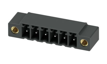 Phoenix Contact MC 1.5/ 6-GF-3.81 P14 THRR56 Series Pluggable Terminal Block, 6-Contact, 3.81 mm Pitch, 1 Row, 1782174