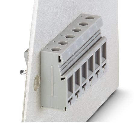 Phoenix Contact VDFK 6/K GNYE Series 0° Feed Through Terminal Block, 2 Contact(s), 10 mm Pitch, 1 Row