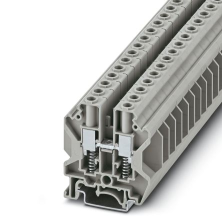 Phoenix Contact 3070354 USST 10 Series Feed Through Terminal Block Grey, 0.5mm², 16 mm², 1-Level, Screw