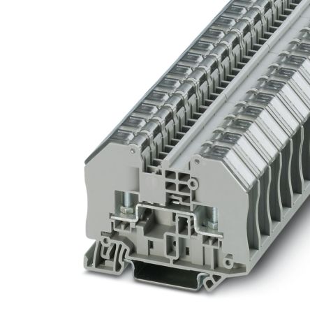 Phoenix Contact 3049945 RTO 3-TC Series Feed Through Terminal Block Grey, 0.1mm², 2.5 mm², 1-Level, Bolt