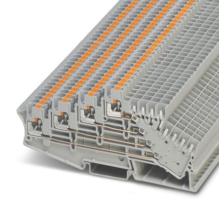 Phoenix Contact 3012310 PT 2.5-4L/2P Series Multi Level Terminal Block Grey, 0.14mm², 4 mm², 4-Level, Push-in