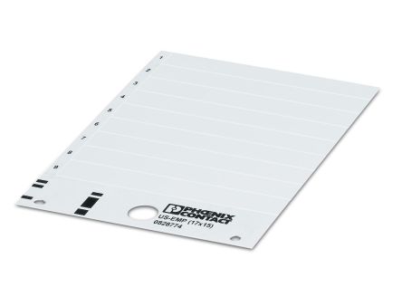 Phoenix Contact, US-EMP Plastic Terminal Block Marker for use with Terminal Block