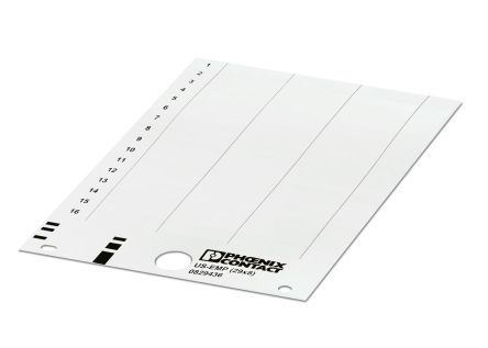 Phoenix Contact, US-EMP (29X8) Plastic Terminal Block Marker for use with Terminal Block
