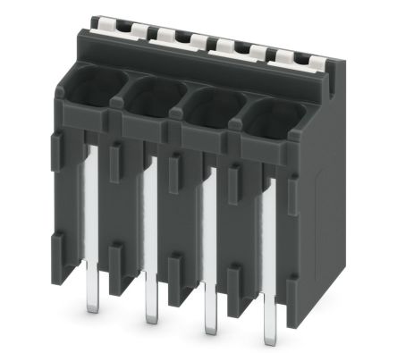 Phoenix Contact SPT-THR 1.5/4-V-3.5 P20 R44 Series Pluggable Terminal Block, 4-Contact, 3.5 mm Pitch, 1 Row, 1823214
