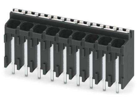 Phoenix Contact SPT-THR 1.5/9-V-3.5 P20 R72 Series Pluggable Terminal Block, 9-Contact, 3.5 mm Pitch, 1 Row, 1823269