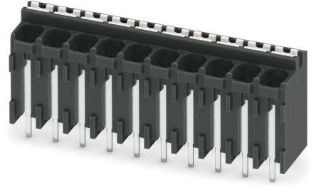 Phoenix Contact SPT-THR 1.5/10-V-3.5 P20 R72 Series Pluggable Terminal Block, 10-Contact, 3.5 mm Pitch, 1 Row, 1823272