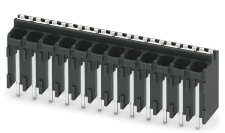 Phoenix Contact SPT-THR 1.5/12-V-3.5 P20 R72 Series Pluggable Terminal Block, 12-Contact, 3.5 mm Pitch, 1 Row, 1823298