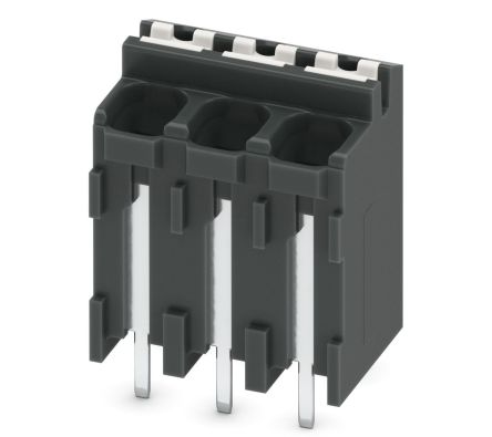 Phoenix Contact SPT-THR 1.5/3-V-3.81 P20 R24 Series Pluggable Terminal Block, 3-Contact, 3.5 mm Pitch, 1 Row, 1823311