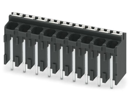 Phoenix Contact SPT-THR 1.5/9-V-3.81 P20 R72 Series Pluggable Terminal Block, 9-Contact, 3.5 mm Pitch, 1 Row, 1823379