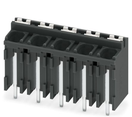 Phoenix Contact SPT-THR 1.5/5-V-5.0 P20 R56 Series Pluggable Terminal Block, 5-Contact, 5 mm Pitch, 1 Row, 1823447