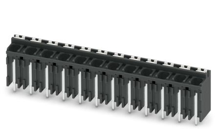 Phoenix Contact SPT-THR 1.5/12-V-5.08 P20 R88 Series Pluggable Terminal Block, 12-Contact, 5 mm Pitch, 1 Row, 1823625