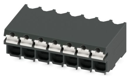 Phoenix Contact SPT-THR 1.5/7-H-3.5 P20 R44 Series Pluggable Terminal Block, 7-Contact, 5 mm Pitch, 1 Row, 1823683