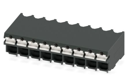 Phoenix Contact SPT-THR 1.5/9-H-3.5 P20 R72 Series Pluggable Terminal Block, 9-Contact, 3.5 mm Pitch, 1 Row, 1823706