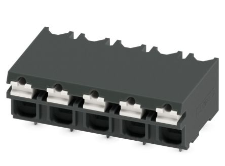 Phoenix Contact SPT-THR 1.5/5-H-5.0 P20 R56 Series Pluggable Terminal Block, 5-Contact, 5 mm Pitch, 1 Row, 1823887