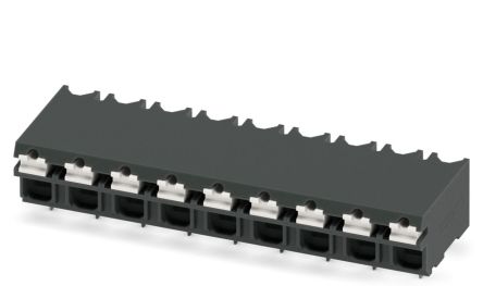 Phoenix Contact SPT-THR 1.5/9-H-5.0 P20 R88 Series Pluggable Terminal Block, 9-Contact, 5 mm Pitch, 1 Row, 1823926