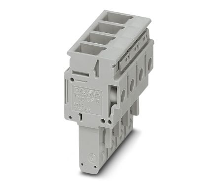 Phoenix Contact UP 6/4 Series Pluggable Terminal Block, 4-Contact, 8.2 mm Pitch, 1 Row, 3060649