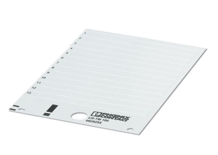 Phoenix Contact, US-TM 100 Plastic Marker Label for use with Terminal Block