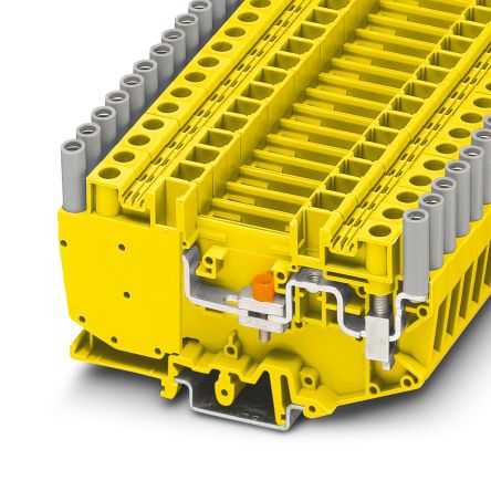 Phoenix Contact 3070517 URTK/SP YE Series Test Disconnect Terminal Block Yellow, 0.5mm², 10 mm², 1-Level, Screw
