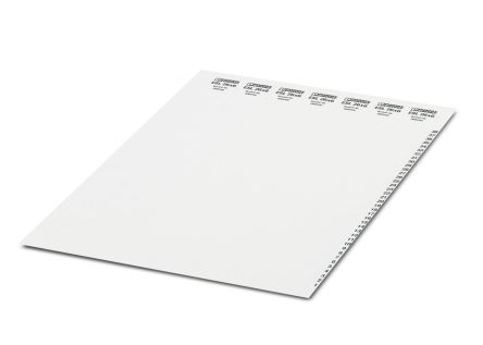 Phoenix Contact, ESL 26X 6 Polyester Foil Marker Strip for use with Terminal Block