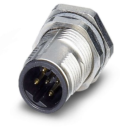 Phoenix Contact Circular Connector, 5 Contacts, Rear, M12 Connector, Plug, Male, IP67, SACC Series