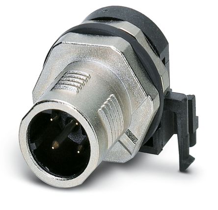 Phoenix Contact Circular Connector, 4 Contacts, Rear, M12 Connector, Plug, Male, IP67