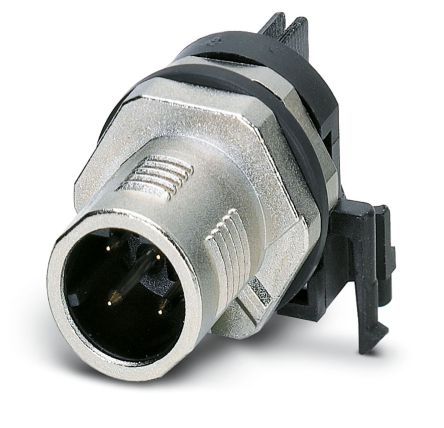 Phoenix Contact Circular Connector, 4 Contacts, Rear, M12 Connector, Plug, Male, IP67, SACC Series