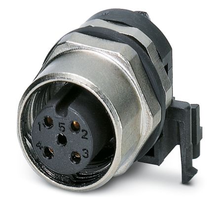 Phoenix Contact Circular Connector, 5 Contacts, Rear, M12 Connector, Socket, Female, IP67